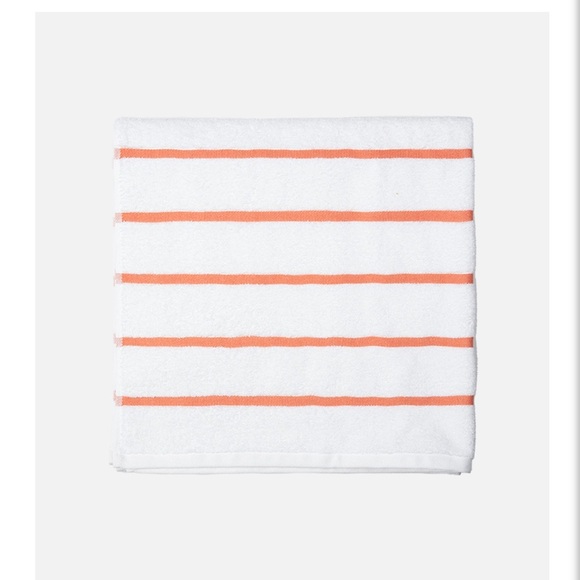 Cariloha Other - 2 Cariloha Striped Beach Towel Sun-kissed Coral 30” x 60” 39% bamboo 54% cotton